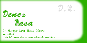 denes masa business card