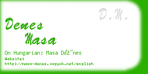 denes masa business card